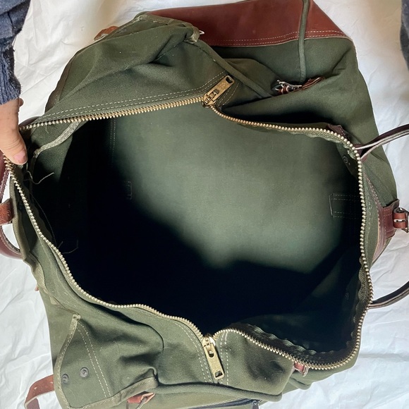 Vintage Orvis canvas and leather duffel bag set - Picture 12 of 16